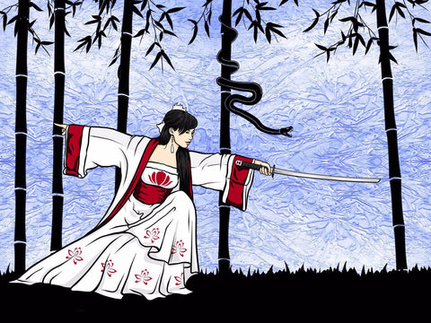 The Female Samurai - Large Art Prints by Anonymous Artist