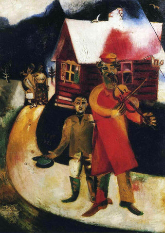 The Fiddler - Violinista - Marc Chagall - Framed Prints