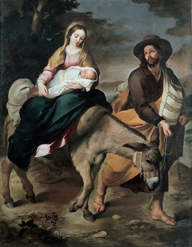 The Flight Into Egypt - Bartolome Esteban Murillo - Canvas Prints