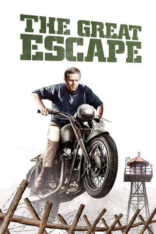 The Great Escape - Steve McQueen - Hollywood Cult War Classics Graphic Movie Poster - Large Art Prints