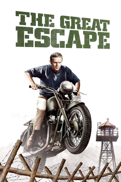 The Great Escape - Steve McQueen - Hollywood Cult War Classics Graphic Movie Poster - Life Size Posters
