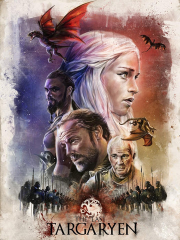 The Last Targaryen - Fan Art From Game Of Thrones - Canvas Prints