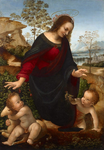 The Madonna and Child with the Infant Saint John the Baptist by Leonardo da Vinci