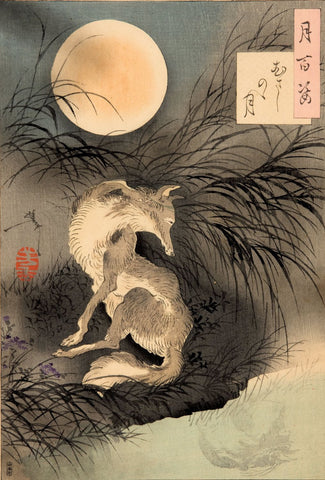 The Moon On Musashi Plain - Large Art Prints