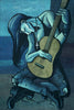 The Punk Guitarist in Picasso Style - Canvas Prints