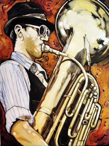 The Saxophonist - Canvas Prints