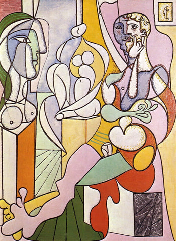 Young Sculptor At Work - Posters by Pablo Picasso