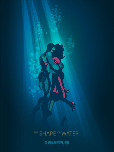 The Shape Of Water - Tallenge Minimalist Hollywood Movie Poster - Framed Prints