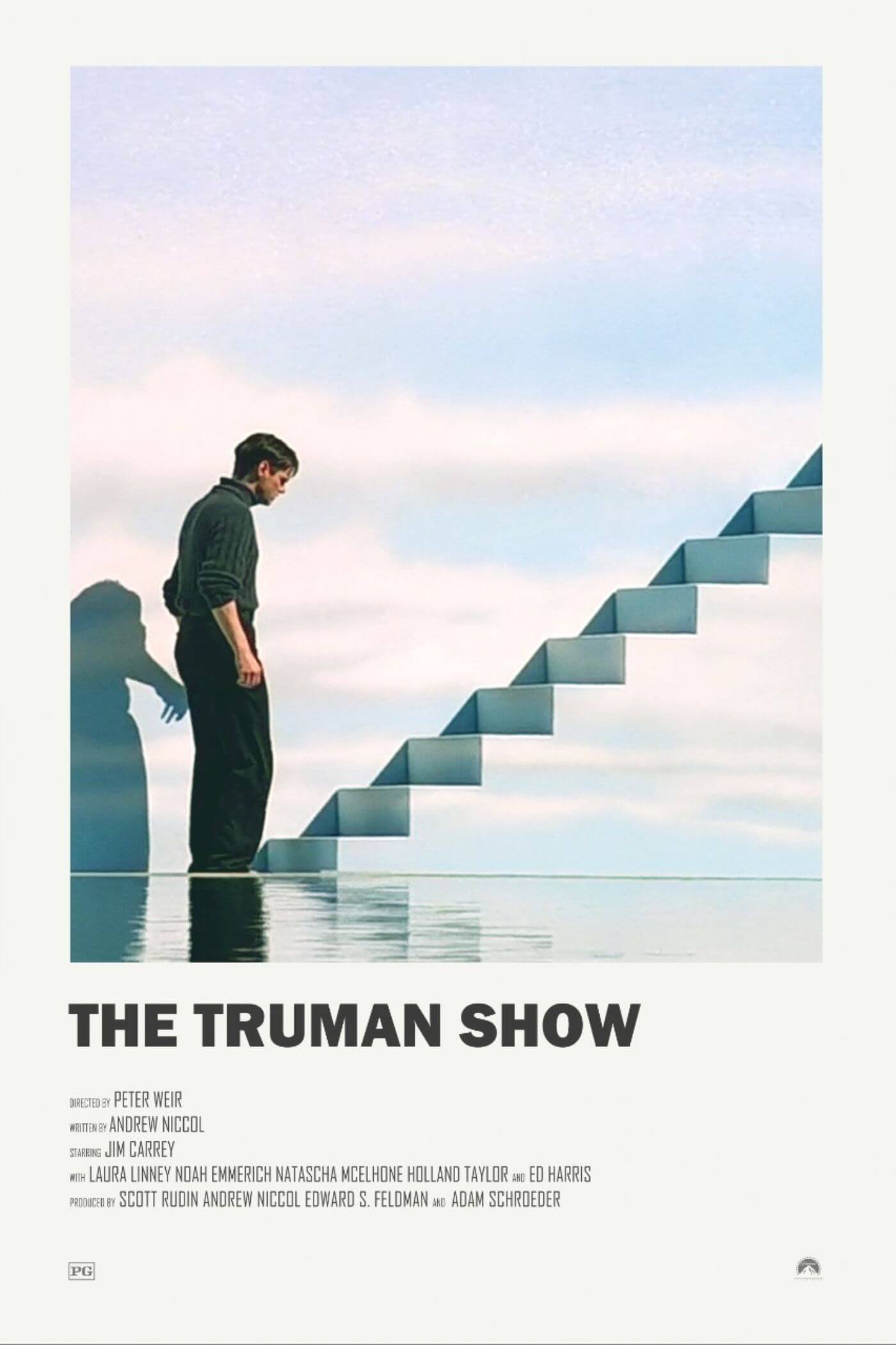 The Truman Show Jim Carrey Tallenge Hollywood Movie Poster Fan Art  Posters