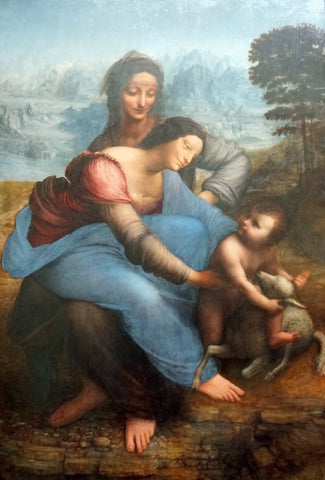 The Virgin and Child with Saint Anne - Framed Prints by Leonardo da Vinci