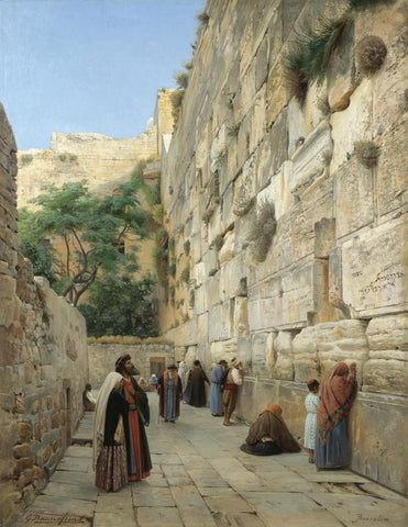 The Wailing Wall, Jerusalem by Gustav Bauernfeind