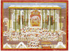 The Worship of Radha and Krishna - Kota School - Indian Vintage Miniature Painting - Framed Prints