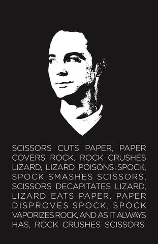 The big bang theory - Rock-paper-scissor-lizard-spock - Life Size Posters by Tallenge Store