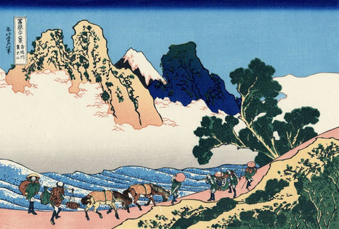 The Back Of Fuji From The Minobu River - Katsushika Hokusai - Japanese Woodcut Ukiyo-e Painting by Katsushika Hokusai