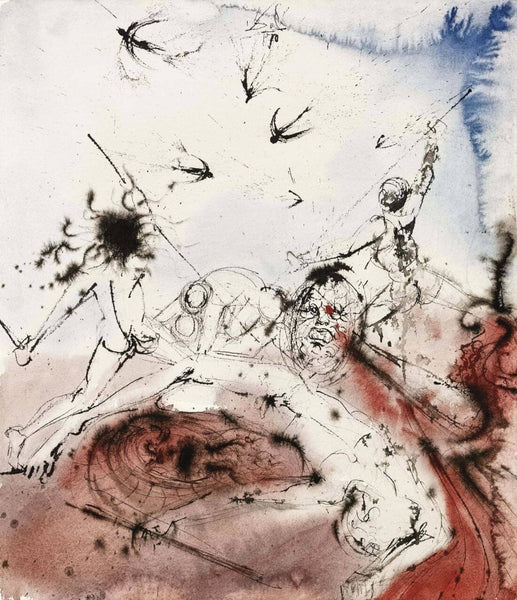 The Battle With The Suitors (La batalla con los pretendientes ) - Salvador Dali Painting - Surrealism Art - Framed Prints