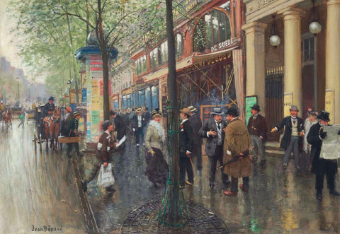 The great boulevards Variety Theater 1895 (Théâtre de variétés du grand boulevard) - Jean Béraud Painting - Posters by Jean Béraud