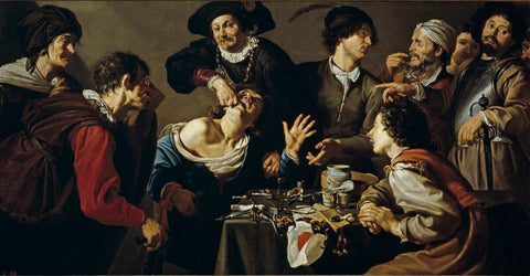 The Quack Tooth Puller - Large Art Prints by Theodor Rombouts