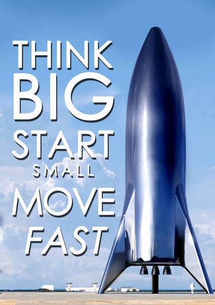 Think Big Start Small Move Fast - Tallenge Motivational Posters Collection - Canvas Prints