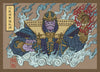 Thor As Japanese Warrior - Contemporary Japanese Woodblock Ukiyo-e Fan Art Print - Canvas Prints