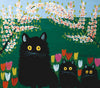 Three Black Cats - Maud Lewis - Canadian Folk Artist Painting - Canvas Prints