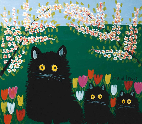 Three Black Cats - Maud Lewis - Canadian Folk Artist Painting - Posters