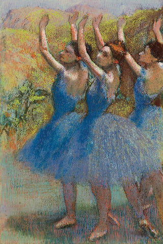 Edgar Degas - Three Dancers In Purple Skirts - Canvas Prints