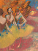 Three Dancers in Yellow Skirts- Edgar Degas - Canvas Prints