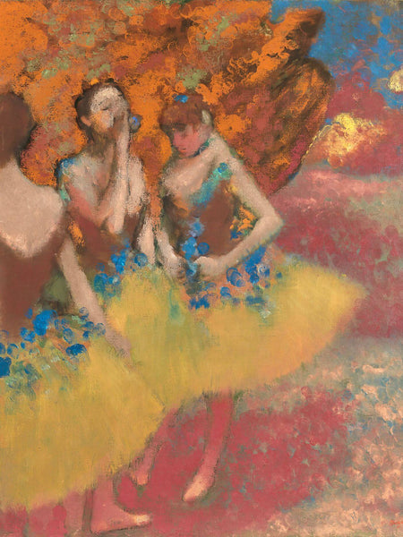 Three Dancers in Yellow Skirts- Edgar Degas - Framed Prints