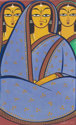 Three Women - Jamini Roy - Posters by Jamini Roy