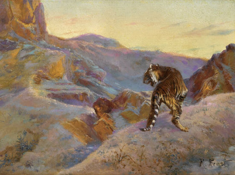 Tiger In The Mountain - Rudolph Ernst - Canvas Prints