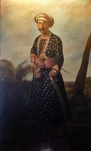 Tipu Sultan Portrait - Johan Zoffany - c 1786 Vintage Orientalist Paintings of India. - Framed Prints