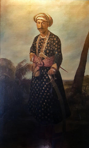 Tipu Sultan Portrait - Johan Zoffany - c 1786 Vintage Orientalist Paintings of India. by Johan Zoffany