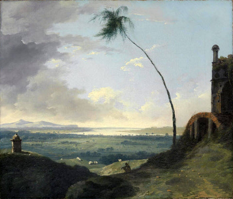 Tomb and Distant View of Rajmahal Hills - William Hodges c 1782 - Vintage Orientalist Painting of India - Posters by William Hodges