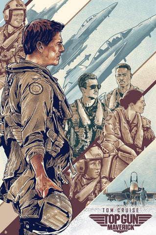 Top Gun Maverick - Tom Cruise - Hollywood Movie Fan Art Poster - Canvas Prints