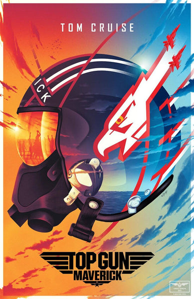 Top Gun Maverick - Tom Cruise - Hollywood Movie Graphic Art Poster - Large Art Prints