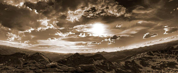 Top of The World on Mt Evans - Mountainscape Sepia - Posters