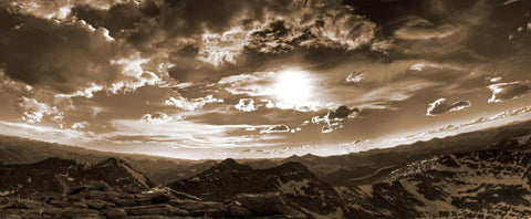 Top of The World on Mt Evans - Mountainscape Sepia - Posters