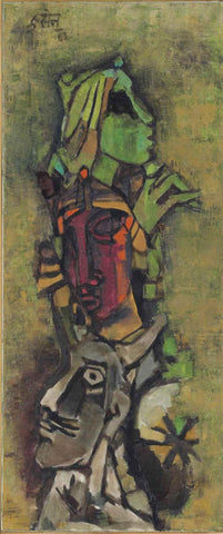 Totem Masks - Posters by M F Husain