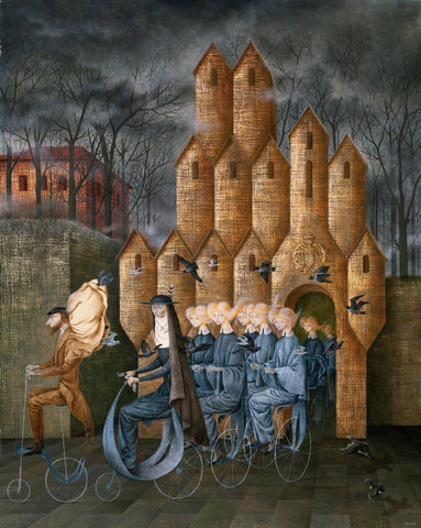 Towards The Tower (Hacia La Torre) - Remedios Varo - Framed Prints by Remedios Varo