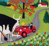 Traffic Jam - Maud Lewis - Canadian Folk Artist - Canvas Prints