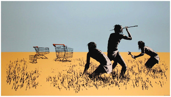 Trolley Hunters - Banksy - Framed Prints