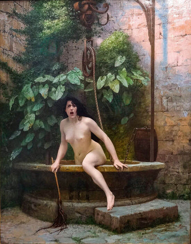 Truth Coming Out Of Her Well - Jean-Léon Gérôme - Orientalism Art Painting by Jean Leon Gerome