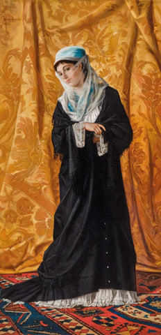 Turkish Lady (Dame Turque de Constantinople) - Osman Hamdy Bey - Framed Prints