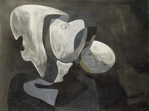 Two Figures (Cubist) - Salvador Dali - Surrealist Painting by Salvador Dali