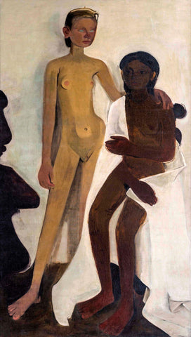 Two Girls - Amrita Sher-Gil - Famous Indian Art Nude Painting - Life Size Posters