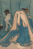 Two Women Under A Mosquito Net - Kitagawa Utamaro - Japanese Edo period Ukiyo-e Woodblock Print Art Painting - Life Size Posters