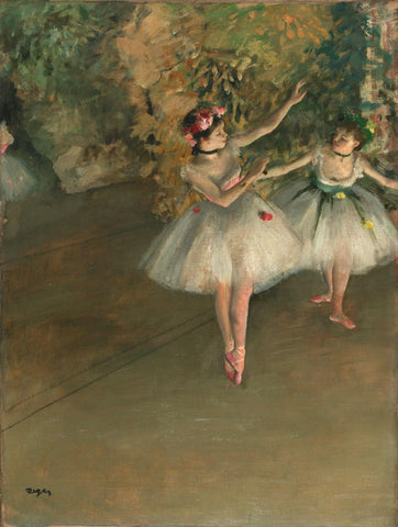 Two Ballerinas Dancers On Stage - Edgar Degas - Posters by Edgar Degas