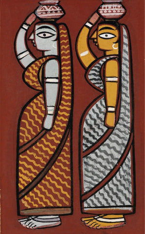 Two Ladies - Jamini Roy - Posters by Jamini Roy