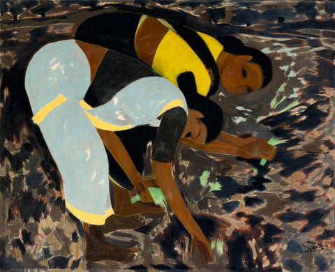 Two Women Working, 1968 by Narayan Shridhar Bendre