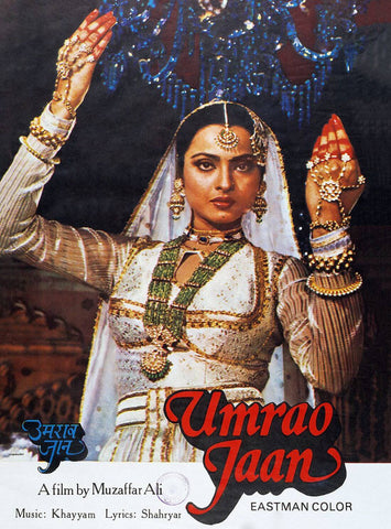 Umrao Jaan - Rekha - Bollywood Classic Hindi Movie Poster - Canvas Prints